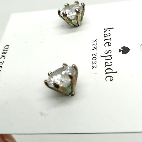 Kate Spade RISE AND SHINE Brilliant Cut CZ Prong Stud Earrings - Picture 11 of 16